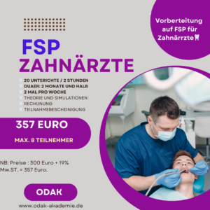 Anmeldung FSP Vorbereitung – C1 Zahnärzte