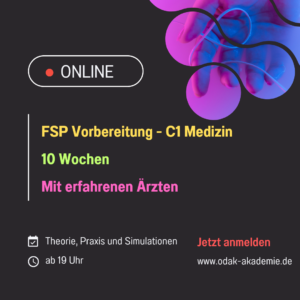 Anmeldung FSP Vorbereitung – C1 Medizin